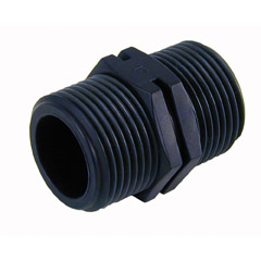 PP Doppelnippel 3/4" AG auf 3/4" AG (Bild für) PP Doppelnippel 3/4" AG auf 3/4" AG